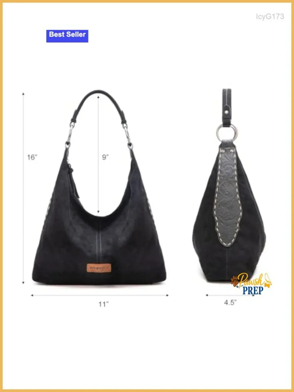 N/A suede hobo